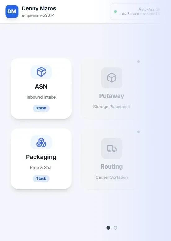 UnieWMS kiosk & dashboard preview